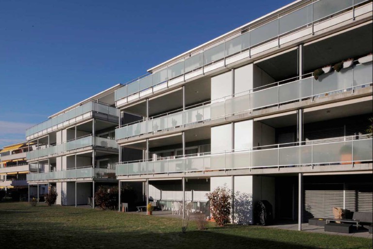 Belp – Sonnenhof: Aussenansicht Mietwohnungen Block A und B, Käsereistrasse 3/5 | Zürcher Immobilien, GHZ Architekten AG